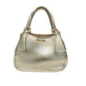 Miu Miu logo handbag Gold Lambskin